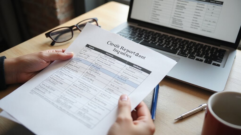 identify evaluate monitor credit inquiries